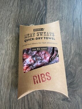 Brodeo Dr Meat Sweats Quick-Dry Hand Towel - Ribs (Multicolor)